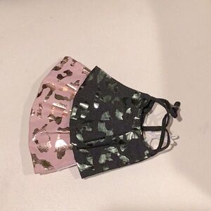 Adult size Metallin Animal print Face mask variety pack of 2